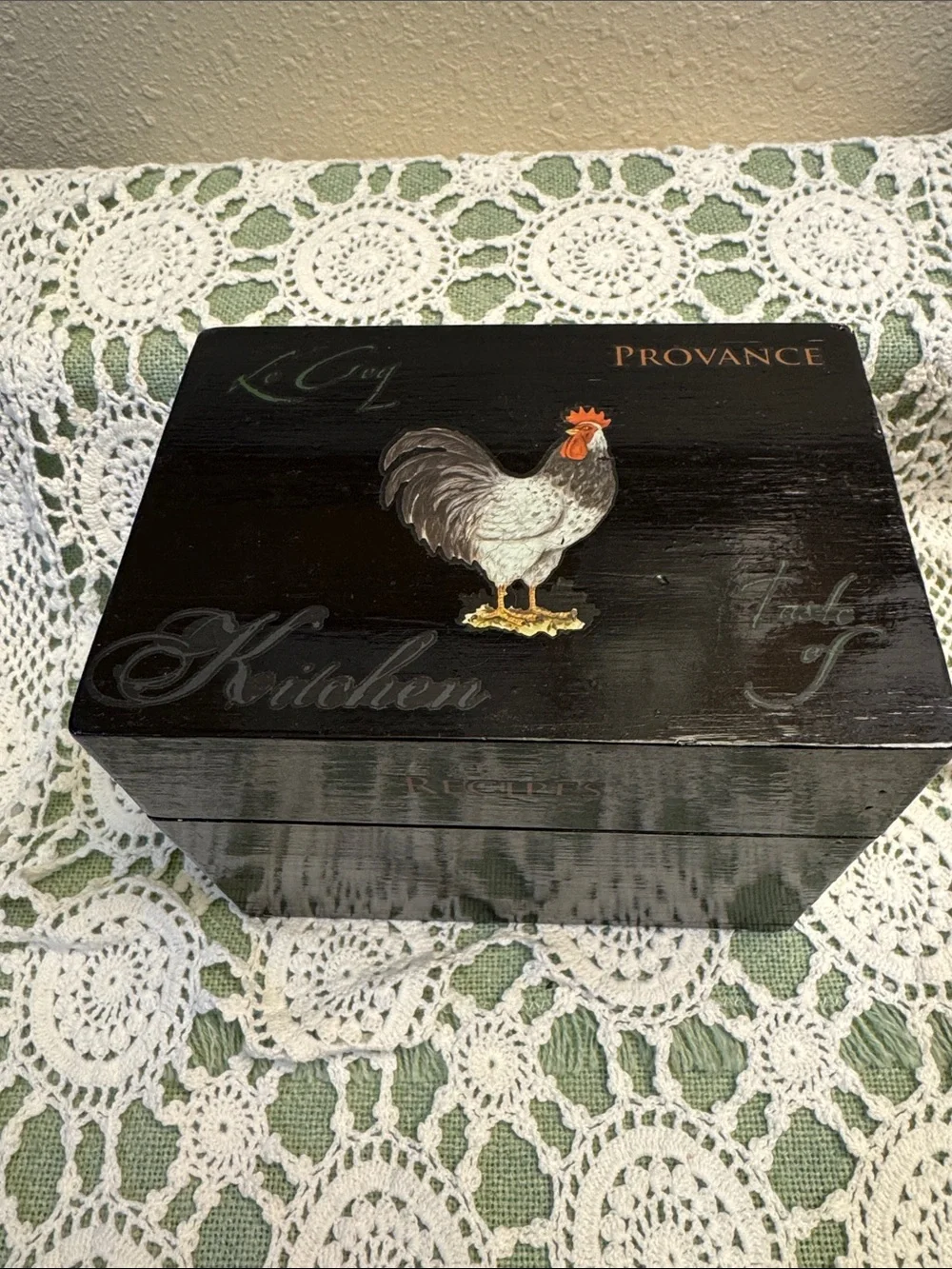 Painted Owl Brand Recipe Box